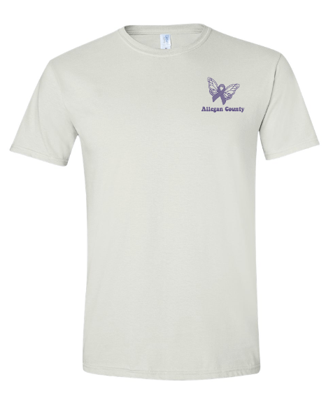 Custom Apparel - Screen Printing - MDHHS - Domestic Violence Awareness - Adult T-Shirt (Purple, Grey, White) - MDHHS - 16784