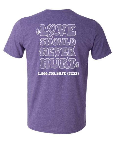 Custom Apparel - Screen Printing - MDHHS - Domestic Violence Awareness - Adult T-Shirt (Purple, Grey, White) - MDHHS - 16784