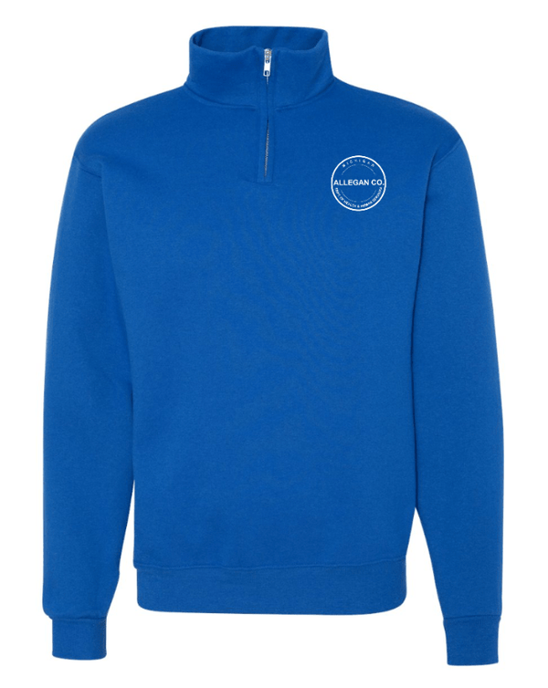 Custom Apparel - Screen Printing - MDHHS Gear - Allegan & Barry Co. - Quarter Zip Sweatshirt - Circle Logo Design - (Multiple Colors Available) - Allegan & Barry County MDHHS - 17194