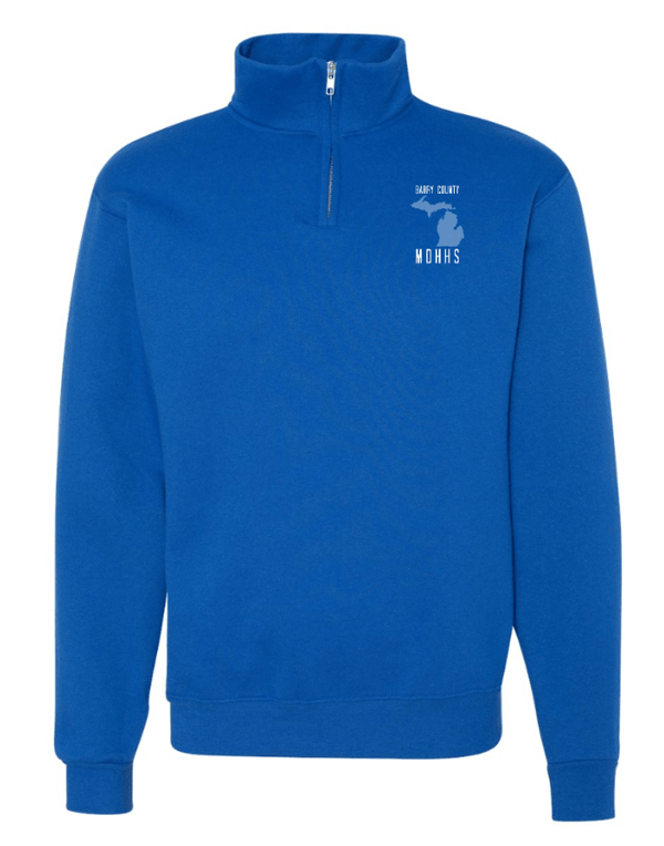 Custom Apparel - Screen Printing - MDHHS Gear - Allegan & Barry Co. - Quarter Zip Sweatshirt - State Design (Multiple Colors Available) - Allegan & Barry County MDHHS - 17194