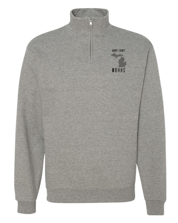 Custom Apparel - Screen Printing - MDHHS Gear - Allegan & Barry Co. - Quarter Zip Sweatshirt - State Design (Multiple Colors Available) - Allegan & Barry County MDHHS - 17194