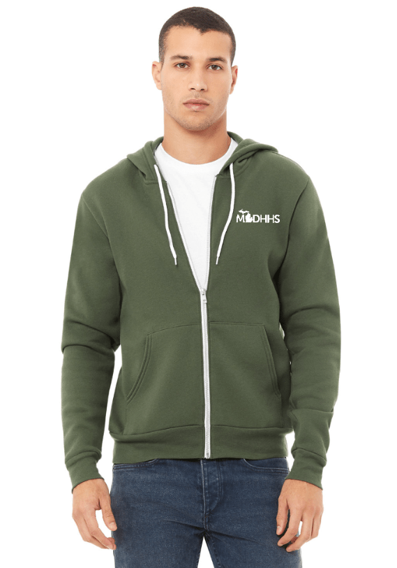 Custom Apparel - Screen Printing - MDHHS - Zip - Up Hoodie - Zip Hoodie - MDHHS - 14919