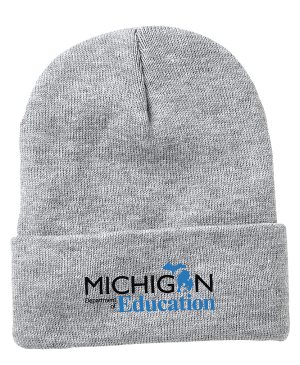 Custom Apparel - Screen Printing - Michigan Department of Education - Shepra Lined Cuffed Beanie - Michigan Department of Education - 16367