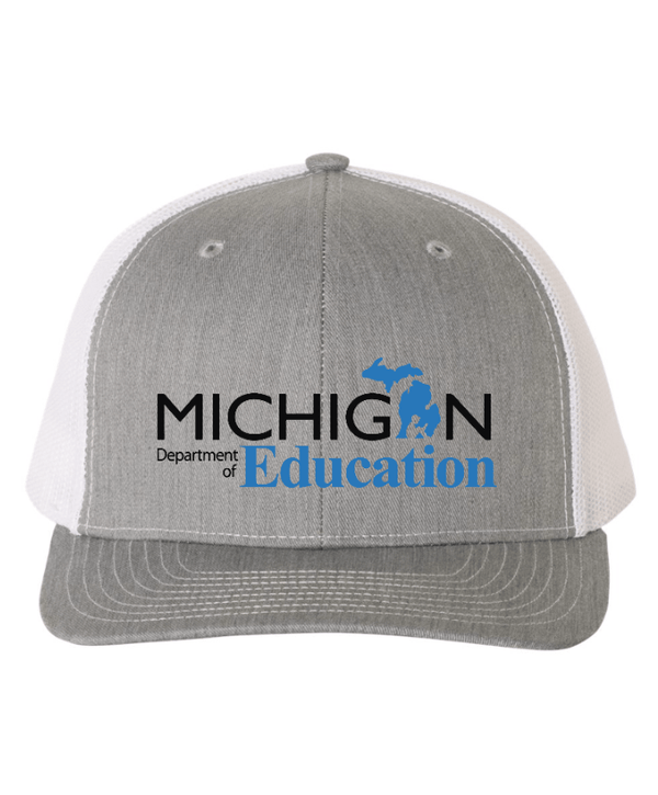 Custom Apparel - Screen Printing - Michigan Department of Education - Snapback Trucker Cap - Michigan Department of Education - 17515