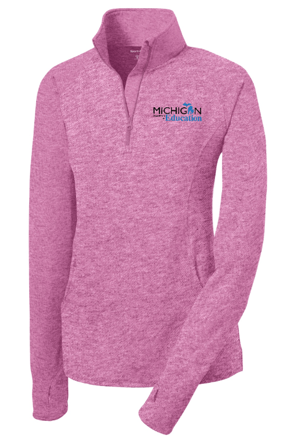 Custom Apparel - Screen Printing - Michigan Department of Education - Women's Sport Wick Stretch 1/4 Zip Pullover - Michigan Department of Education - 17515