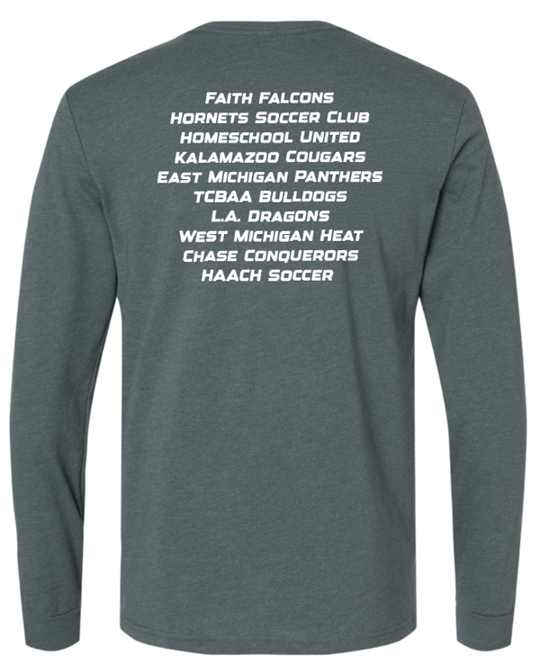 Custom Apparel - Screen Printing - Michigan Homeschool State Cup 2024 - Unisex Long Sleeve T-Shirt - Michigan Homeschool State Cup 2024 - 16419