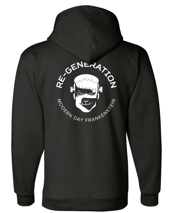 Custom Apparel - Screen Printing - Modern Day Frankenstein - Champion Pullover Hoodie - Modern Day Frankenstein - 17067