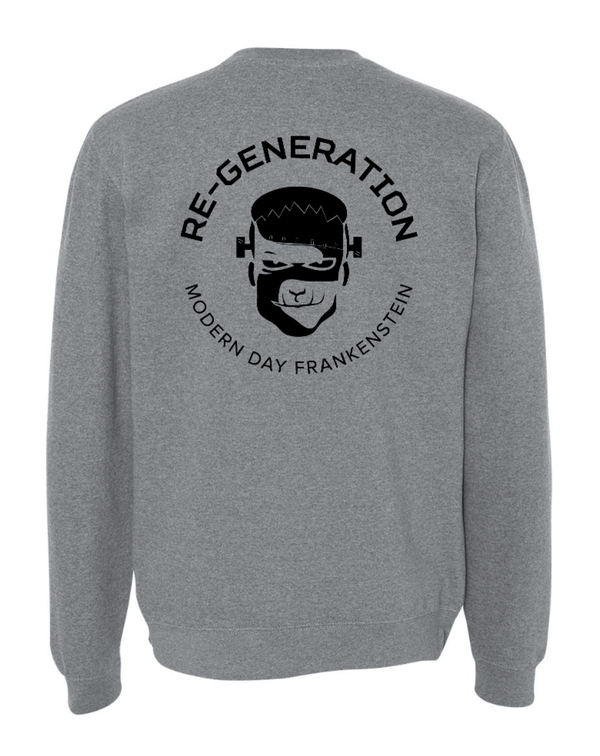 Custom Apparel - Screen Printing - Modern Day Frankenstein - Mid - weight Crewneck Sweatshirt - Modern Day Frankenstein - 17067