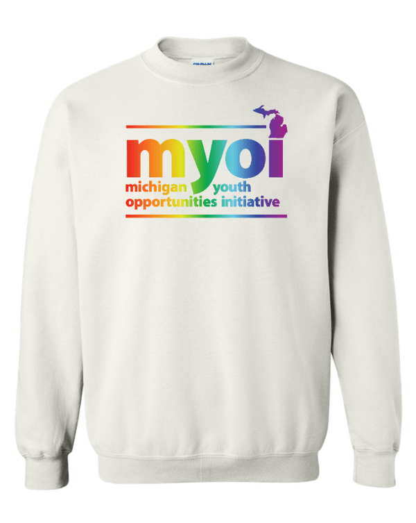 Custom Apparel - Screen Printing - MYOI Fundraiser 2025 - Heavy Blend Crewneck Sweatshirt (Rainbow Design) - MYOI Fundraiser 2025 - 17423
