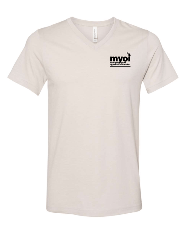 Custom Apparel - Screen Printing - MYOI Fundraiser - Unisex V - Neck T-Shirt ~ Navy / Dust ~ - MYOI Fundraiser - 16845