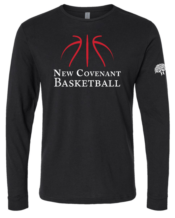 Custom Printed Apparel | NCSS Basketball 2025 - Adult Unisex Black Long Sleeve Tee - NCCS Basketball 25 - 18690