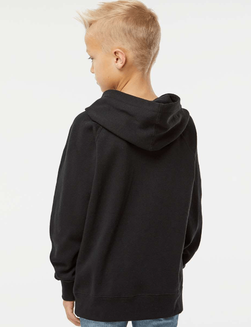 Custom Apparel - Screen Printing - New Covenant Christian School Basketball - Youth Lightweight Raglan Hoodie - New Covenant Christian School Basketball - 17096