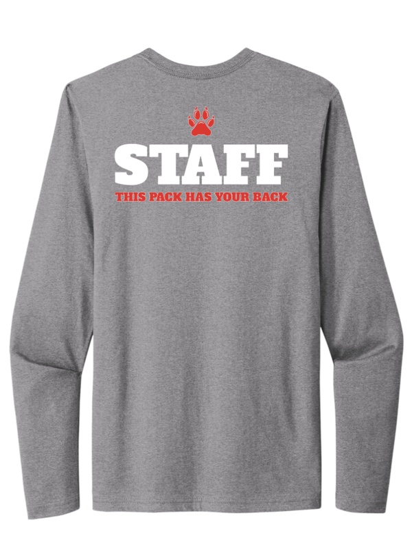 Custom Printed Apparel | Northview Staff Fall 2025 - Adult Long Sleeve T-Shirt Staff Design (Heather Grey/Black) - Northview Staff F25 - 18599