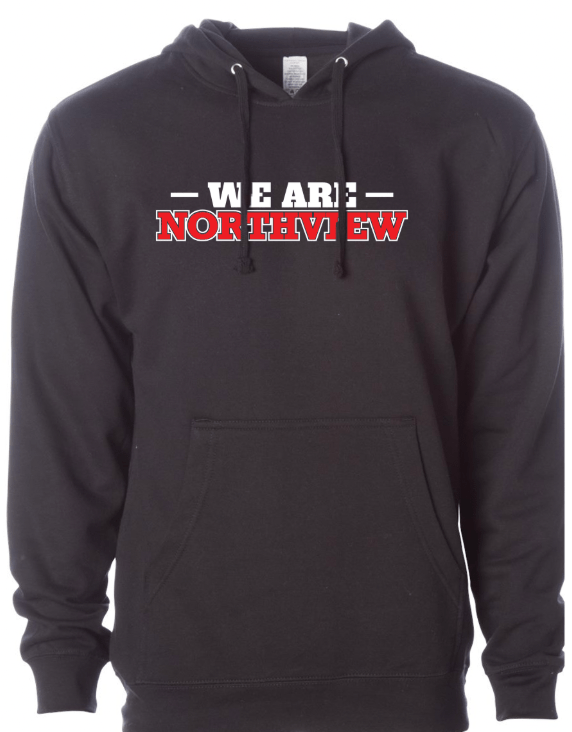 Custom Printed Apparel | Northview Staff - Midweight Hooded Sweatshirt (Charcoal / Black) - Northview Staff - 18276