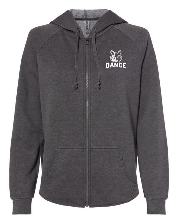 Custom Apparel - Screen Printing - OHS Dance Team - Women's California Wave Wash Full - Zip Hooded Sweatshir - Okemos Dance - 14995