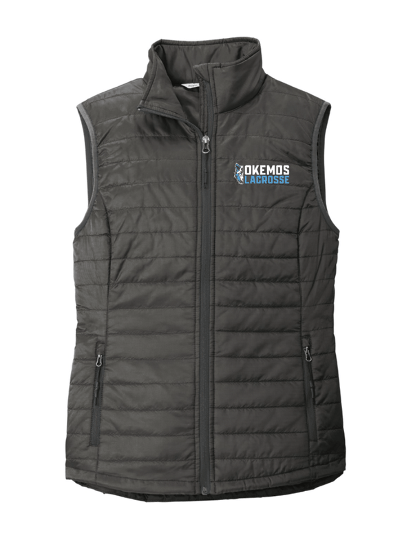 Custom Apparel - Screen Printing - OHS Girl's Lacrosse - Women's Packable Puffy Vest - OHS Girls Lacrosse - 16560
