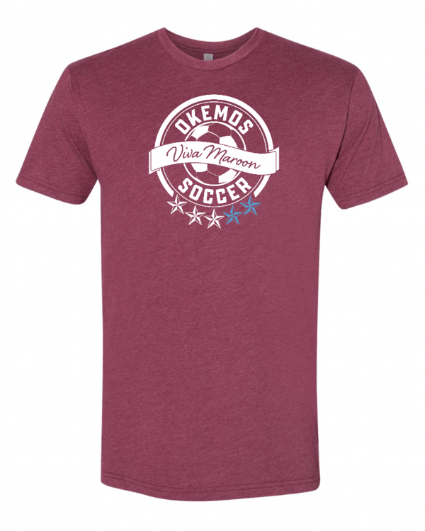Custom Apparel - Screen Printing - OHS Soccer Spirit Store - Heather Maroon T-shirt - OHS Soccer - 16047