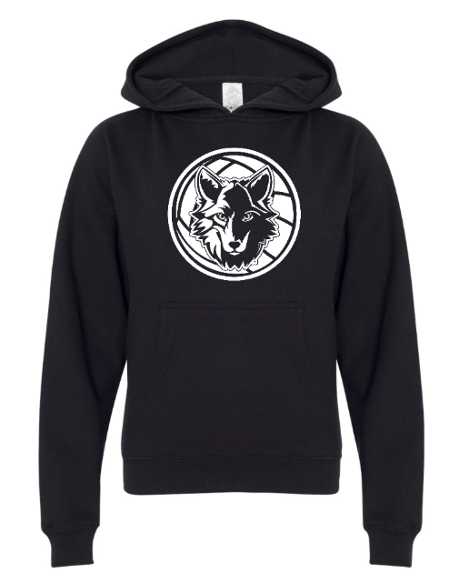 Custom Printed Apparel | OHS Volleyball - Youth Midweight Hoodie (Black / Maroon) Personalization Optional - OHS Volleyball - 18261