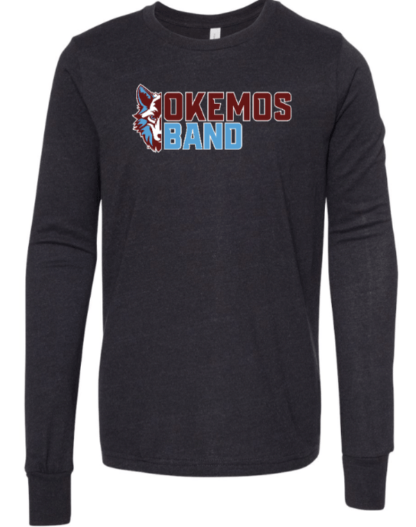 Custom Apparel - Screen Printing - Okemos Band Spring 2025 - Youth Long Sleeve T-Shirt - Okemos Band - 17762