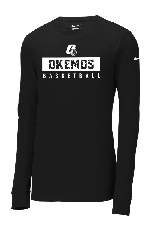 Custom Apparel - Screen Printing - Okemos Boys Basketball 24 - 25 - Nike Dri - FIT Long Sleeve T-Shirt (OPTIONAL PERSONALIZATION) - Okemos Boys Basketball 24 - 25 - 16826