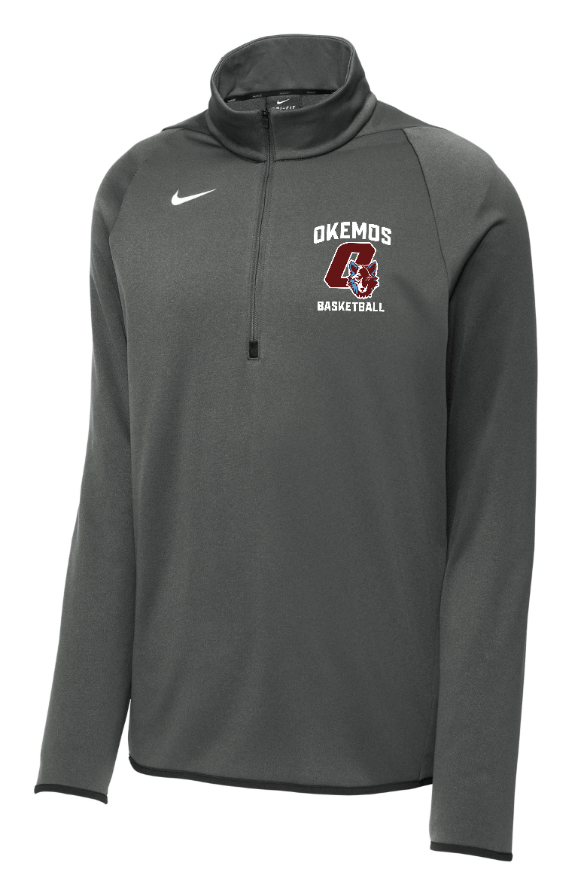 Custom Apparel - Screen Printing - Okemos Boys Basketball 24 - 25 - Nike Therma FIT Quarter Zip Fleece - Okemos Boys Basketball 24 - 25 - 16826