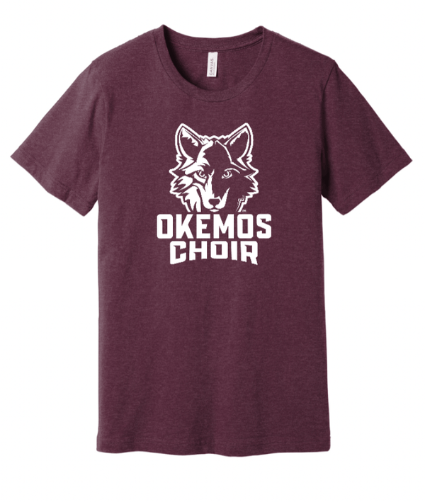 Custom Apparel - Screen Printing - Okemos Choir - Adult Unisex T-Shirt - Blue / Maroon - Okemos Choir - 17188