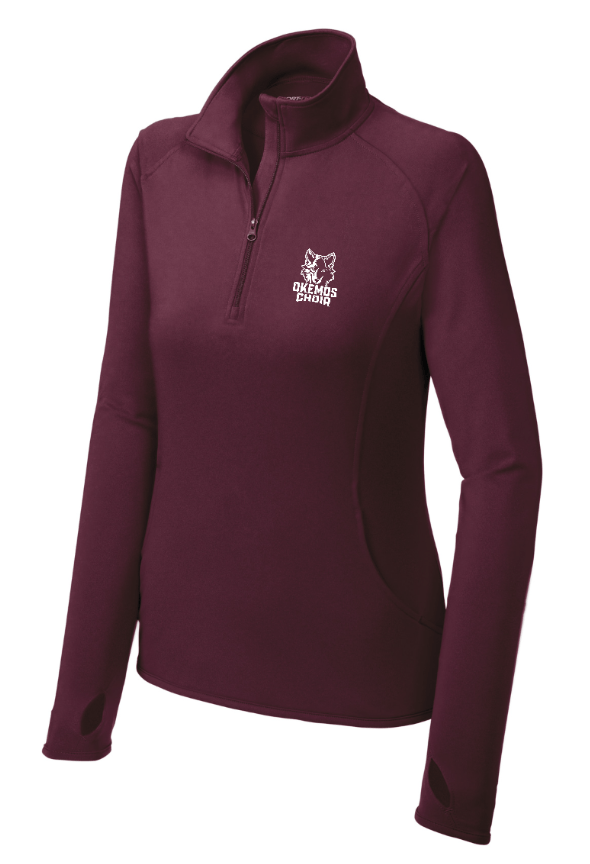 Custom Apparel - Screen Printing - Okemos Choir Apparel - Ladies Stretch 1/4 Zip Pullover - Okemos Choir Apparel - 16293
