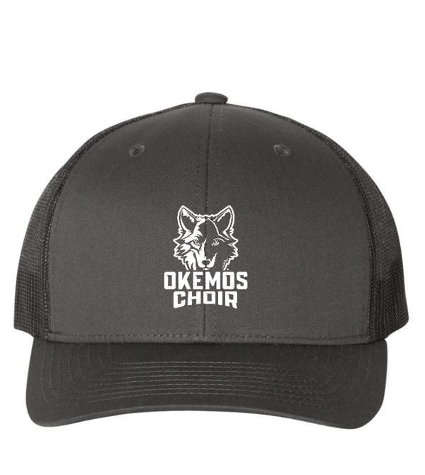 Custom Apparel - Screen Printing - Okemos Choir Apparel - Retro Trucker Cap (Charcoal/Black) - Okemos Choir Apparel - 16293