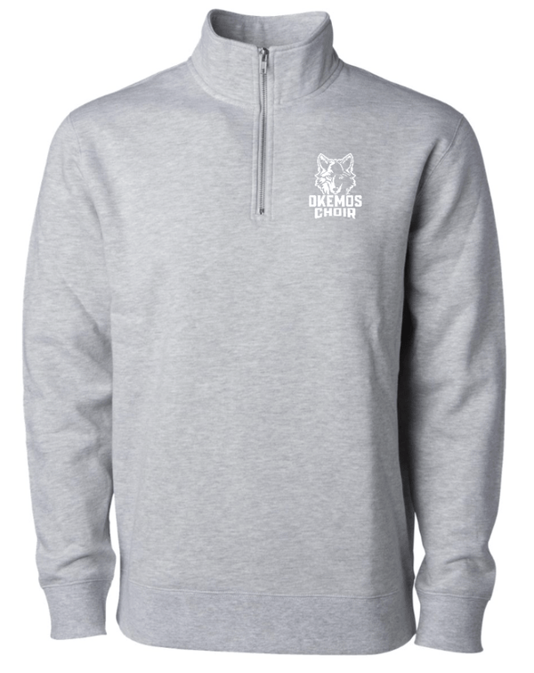 Custom Printed Apparel | Okemos Choir Fall 2025 - Adult Quarter Zip Pullover (Cement/Grey Heather) - Okemos Choir Fall 2025 - 18208