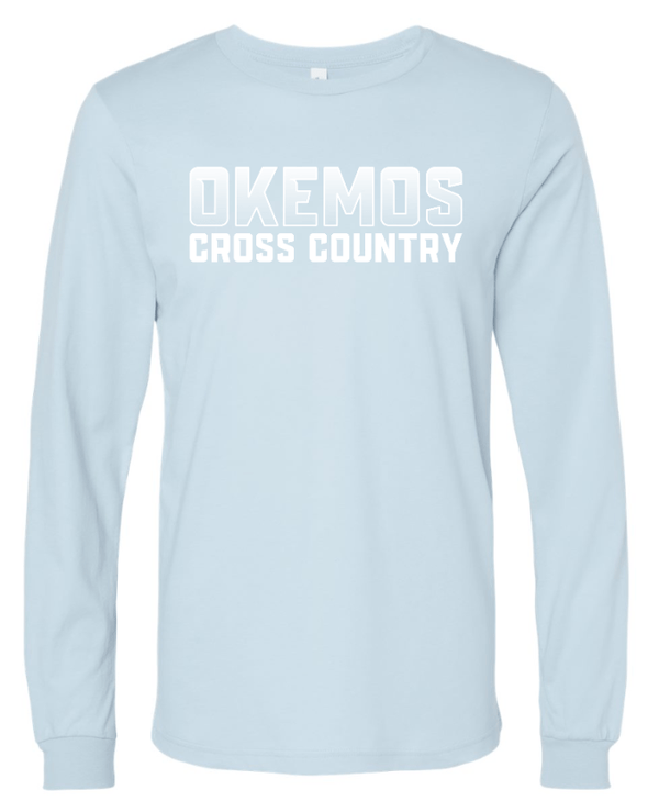 Custom Apparel - Screen Printing - Okemos CMS Cross Country - Adult Long Sleeve T-Shirt Blue/Maroon/Black - Okemos CMS Cross Country 2024 - 16303