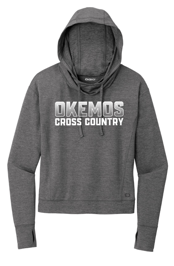 Custom Apparel - Screen Printing - Okemos CMS Cross Country - OGIO Women's Force Hoodie Grey - Okemos CMS Cross Country 2024 - 16303