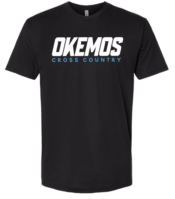 Custom Printed Apparel | Okemos CMS/Kinawa Cross Country 2025 - Adult Cotton Tee (Black/Maroon) - Okemos CMS/Kinawa Cross Country 2025 - 18257