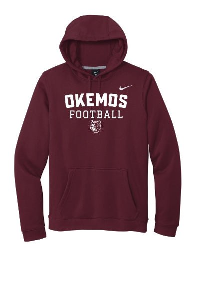 Custom Apparel - Screen Printing - Okemos Football 2024 - Nike Hoodie - Okemos Football 2024