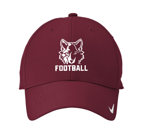 Custom Apparel - Screen Printing - Okemos Football - Spring 2025 - Nike Dri Fit Legacy Cap (Black / Maroon) - Okemos Football - Spring 2025 - 17711