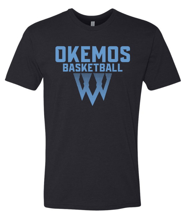 Custom Apparel - Screen Printing - Okemos Girls Basketball 2024 - Adult Unisex T-Shirt Net Design - Okemos Girls Basketball - 16963