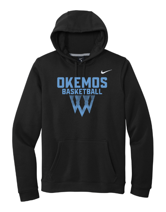 Custom Apparel - Screen Printing - Okemos Girls Basketball - Adult Unisex Nike Hooded Sweatshirt - Hooded Sweatshirt - Okemos Girls Basketball - 15073