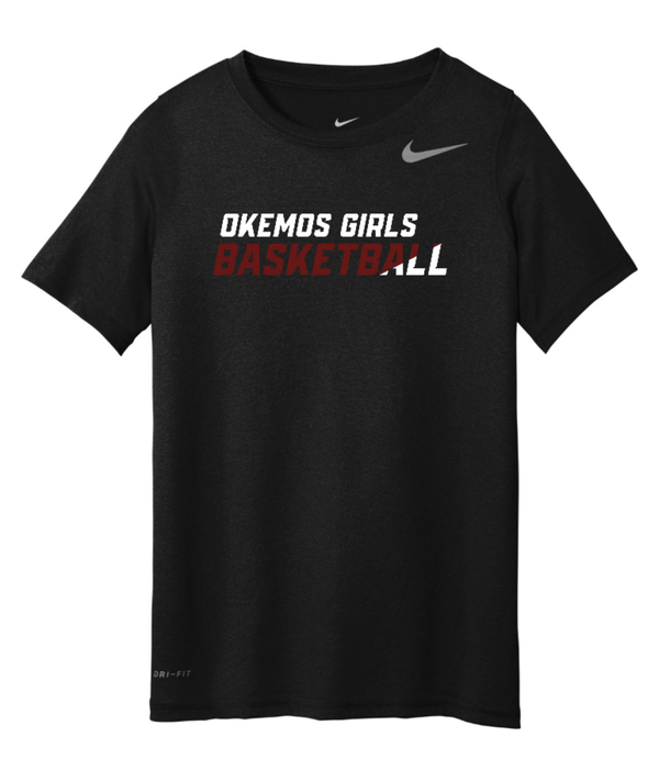 Custom Apparel - Screen Printing - Okemos Girls Basketball - Nike Youth Team Legend Tee - T-shirt - Okemos Girls Basketball - 15073