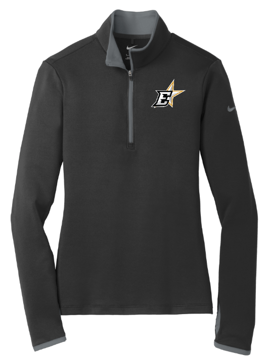 Custom Apparel - Screen Printing - Okemos Hockey / Eastside Stars - Nike Ladies Dri - FIT Stretch 1/2 - Zip Cover - Up - 1/2 Zip - Okemos Hockey / Eastside Stars - 16830