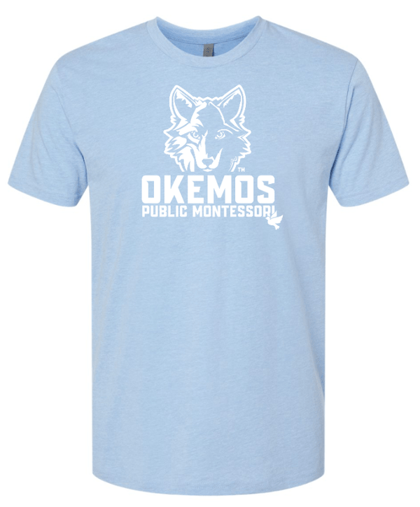 Custom Apparel - Screen Printing - Okemos Montessori - Adult Unisex Wolf Shirt - T-shirt - Okemos Montessori - 15018