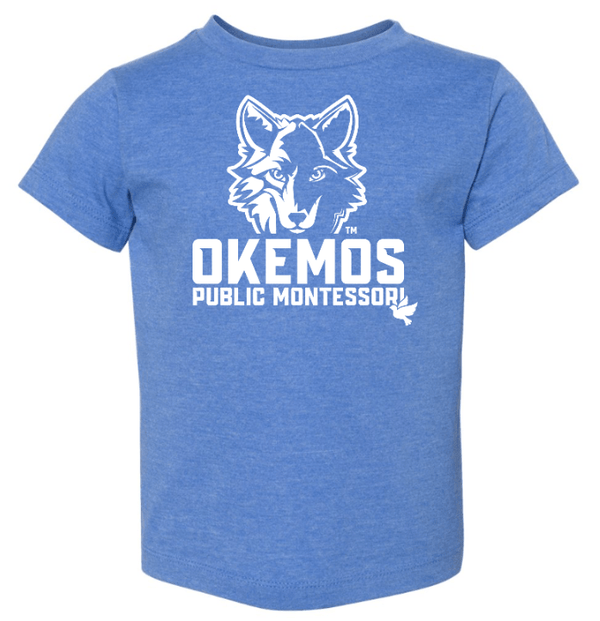 Custom Apparel - Screen Printing - Okemos Montessori - Toddler Unisex Wolf Shirt - T-shirt - Okemos Montessori - 15018
