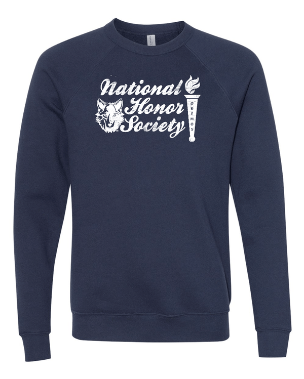 Custom Apparel - Screen Printing - Okemos NHS - Sponge Fleece Crewneck Sweatshirt - Okemos National Honor Society - 15677
