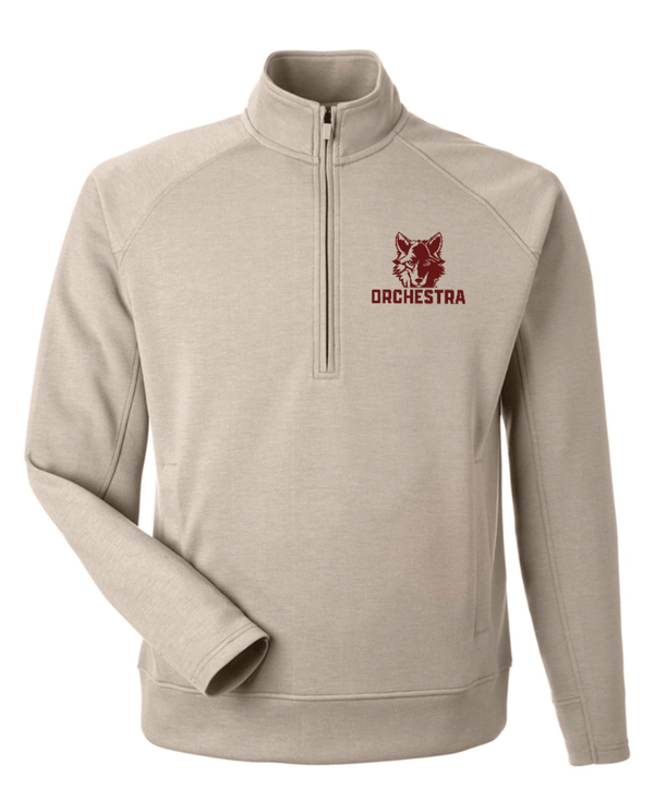 Custom Printed Apparel | Okemos Orchestra 2025 - Adult Unisex Fleece Quarter Zip "Badge Design" (MULTIPLE COLOR OPTIONS) - Okemos Orchesta W25 - 18692