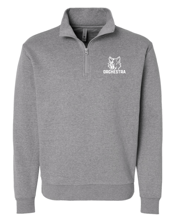 Custom Apparel - Screen Printing - Okemos Orchestra 24/25 - Fleece Quarter Zip Pullover ~Navy / Grey / Black ~ - Okemos Orchestra 24/25 - 16968