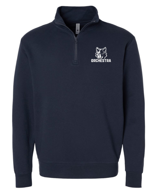 Custom Apparel - Screen Printing - Okemos Orchestra 24/25 - Fleece Quarter Zip Pullover ~Navy / Grey / Black ~ - Okemos Orchestra 24/25 - 16968
