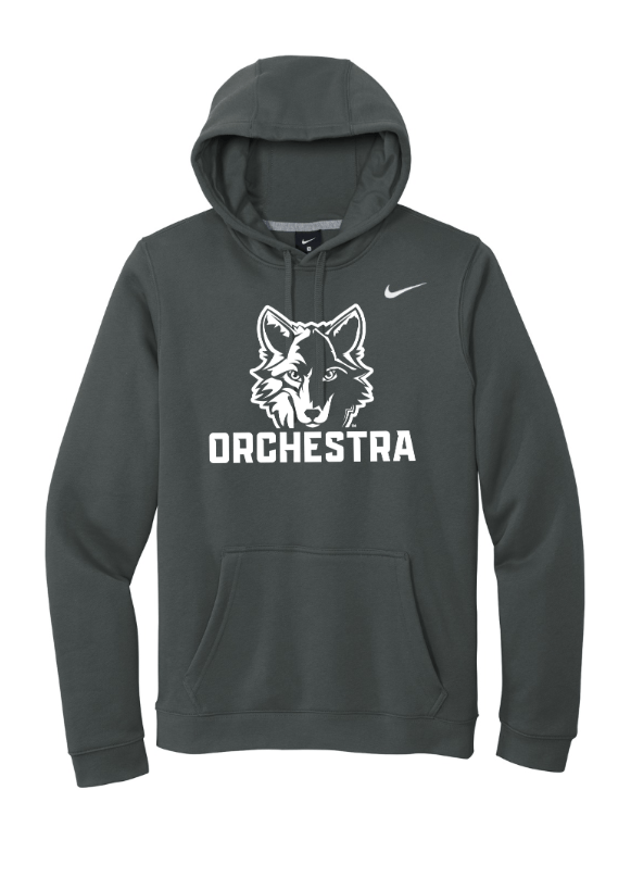 Custom Apparel - Screen Printing - Okemos Orchestra 24/25 - Nike Club Fleece Pullover Hoodie ~ Maroon / Black / Dark Grey / Navy ~ - Okemos Orchestra 24/25 - 16968