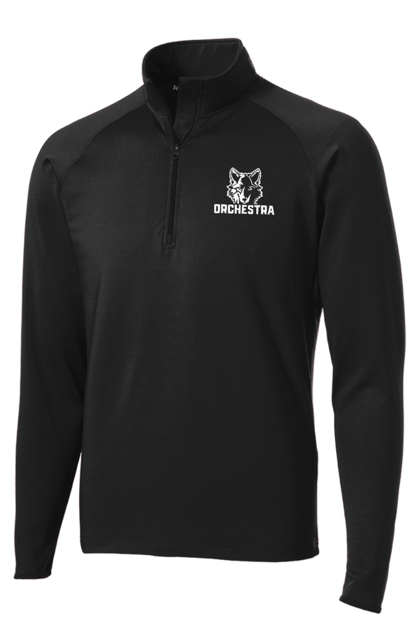 Custom Apparel - Screen Printing - Okemos Orchestra - Men's Performance Quarter Zip ~ Maroon / Black ~ - Okemos Orchestra 24/25 - 16968