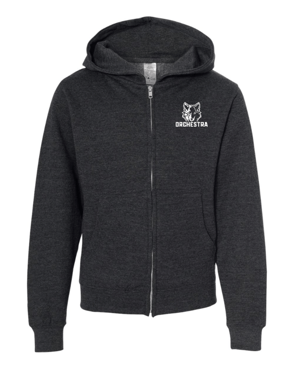 Custom Apparel - Screen Printing - Okemos Orchestra - Youth Full Zip Hoodie - Okemos Orchestra 24/25 - 16968
