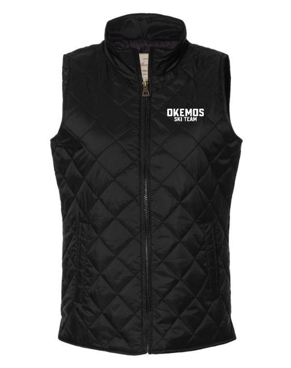 Custom Apparel - Screen Printing - Okemos Ski Apparel - Women's Vintage Diamond Quilted Vest - Okemos Ski Apparel - 16789