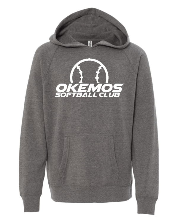 Custom Apparel - Screen Printing - Okemos Softball Club - Youth Lightweight Special Blend Hooded Sweatshirt - (Name Optional) - Okemos Softball Club - 16550