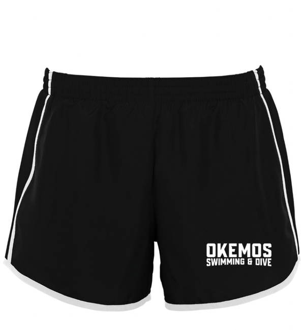 Custom Apparel - Screen Printing - Okemos Swim & Dive - Ladies Team Short Black - Okemos Swim & Dive - 16057